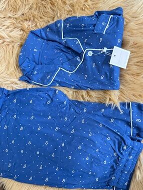 Amazon Blue Heart-Print Women’s Pajama Set